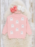 Ghostly Pink Parade Embroidered Sweater