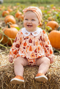 Autumn, multi printed pumpkin baby set. RPG61276 SOL