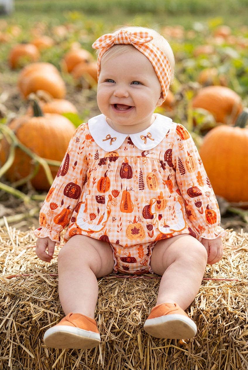 Autumn, multi printed pumpkin baby set. RPG61276 SOL