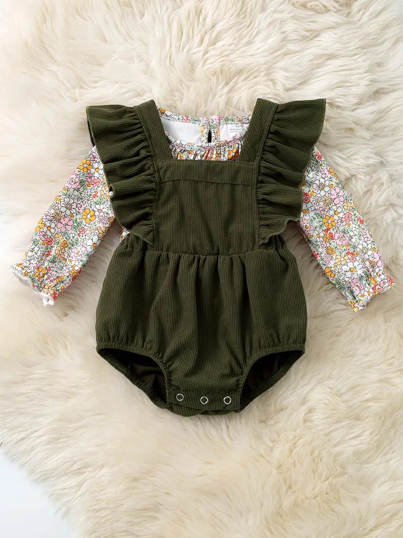Long Sleeve Ditsy Top and Corduroy Bodysuit.