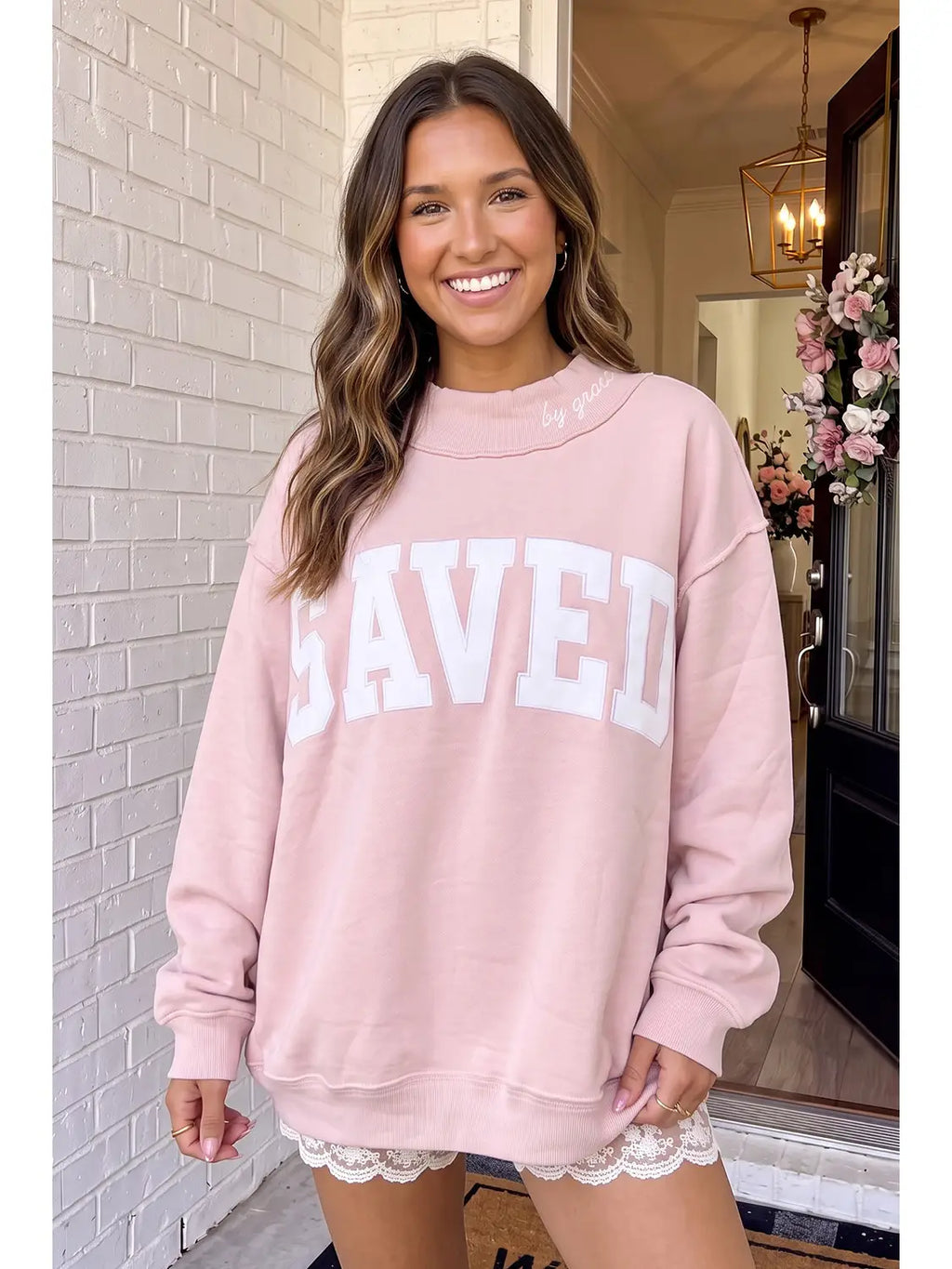 Saved By Grace Oversized Sweatshirt
