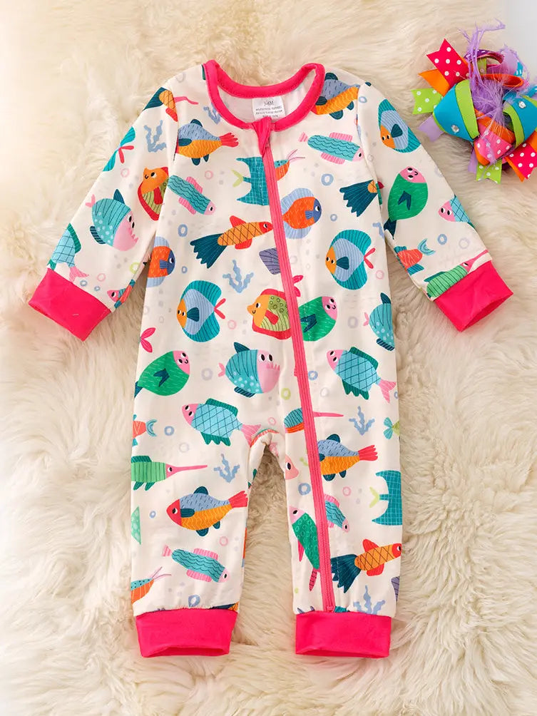 Ivory Fishing Buddy Bodysuit For Baby.