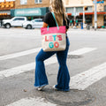Laptop Tote – Let's Go - Chenille Pink/Cream/Multi