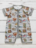 Baby Boy Fishing Lure Zip Romper