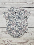 Camouflage Printed Baby Boy Bubble with Pocket