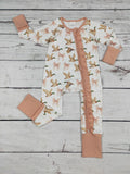 Baby Girls Duck Printed Zipper Sleeper
