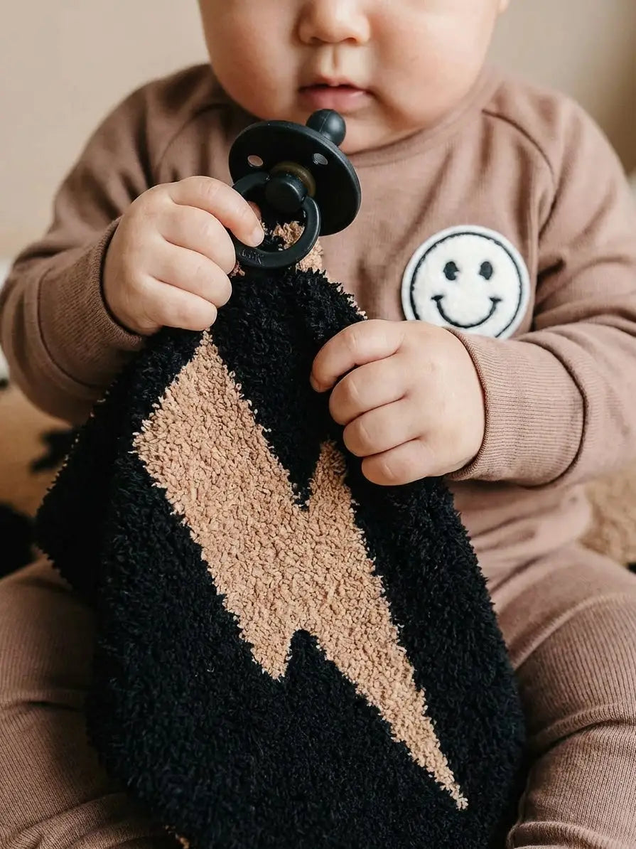 Lightning Bolt Plush Lovey | Mocha
