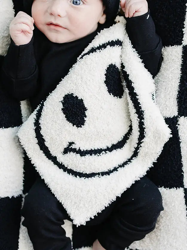Smiley Plush Lovey | Black