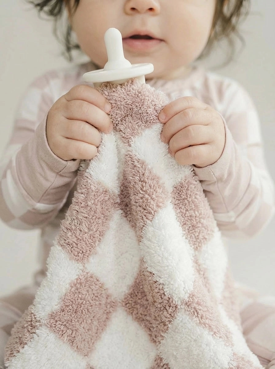 Checkered Plush Lovey | Latte