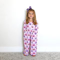 Emmy Wide Leg Romper Bamboo Halloween Pumpkins Kids Outfit