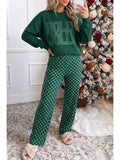 Merry graphic plaid christmas lounge set