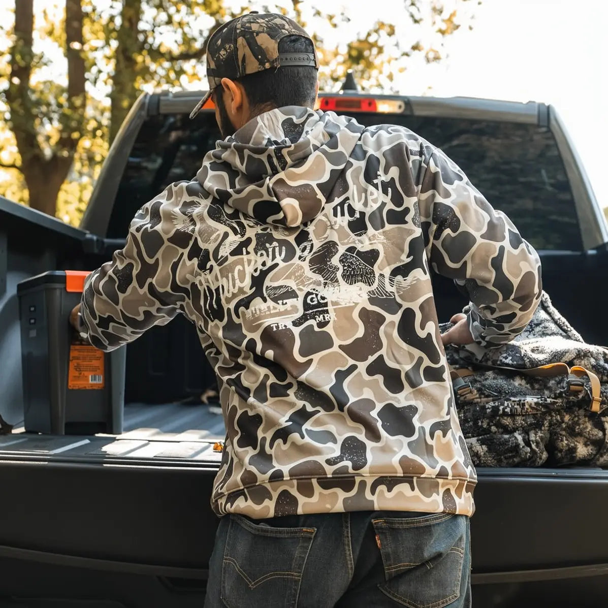 Wood Ducks Premium Athletic Duck Camo Hoodie