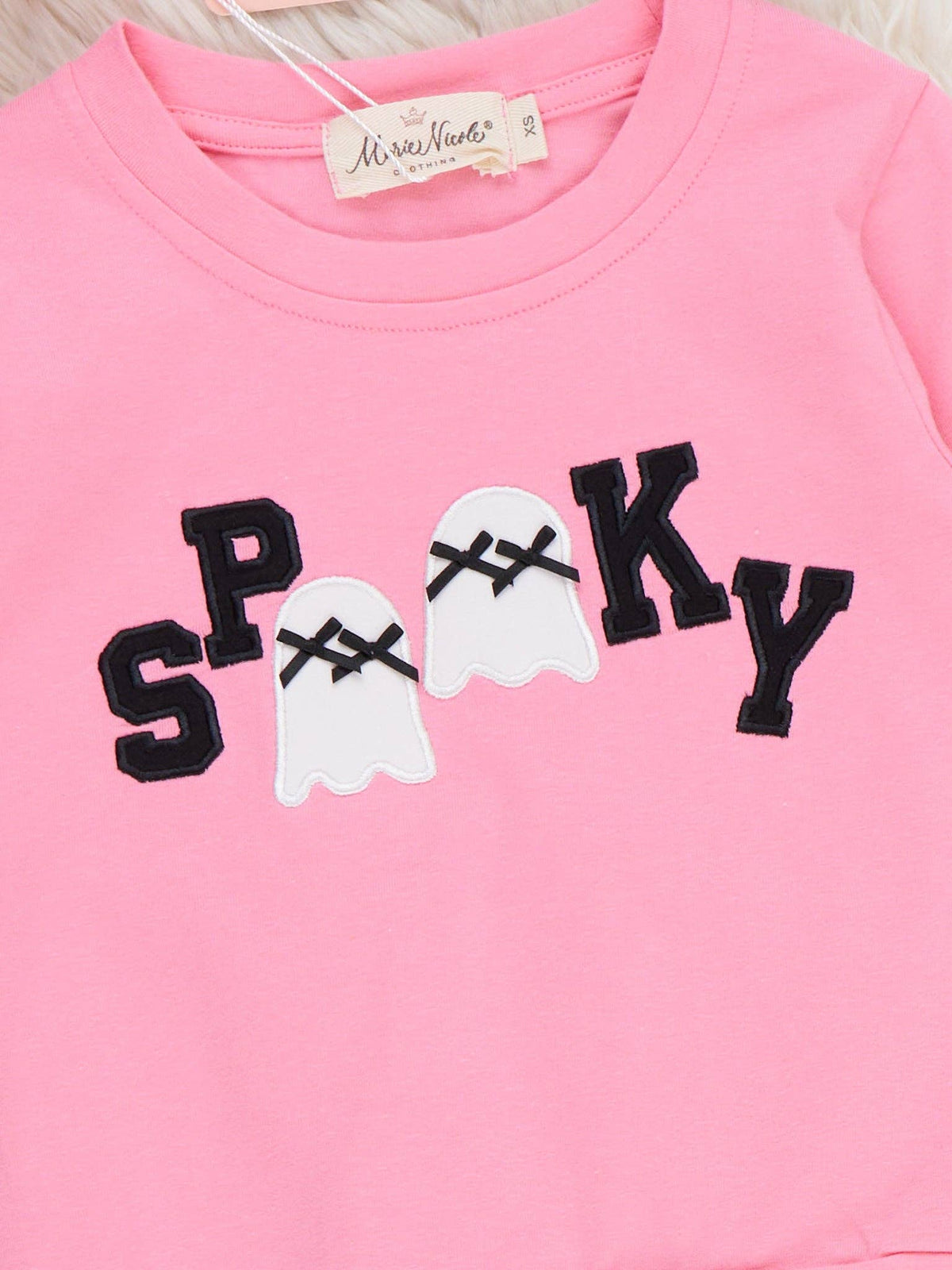 Spooky Boo Embroidered Bell Bottom Outfit